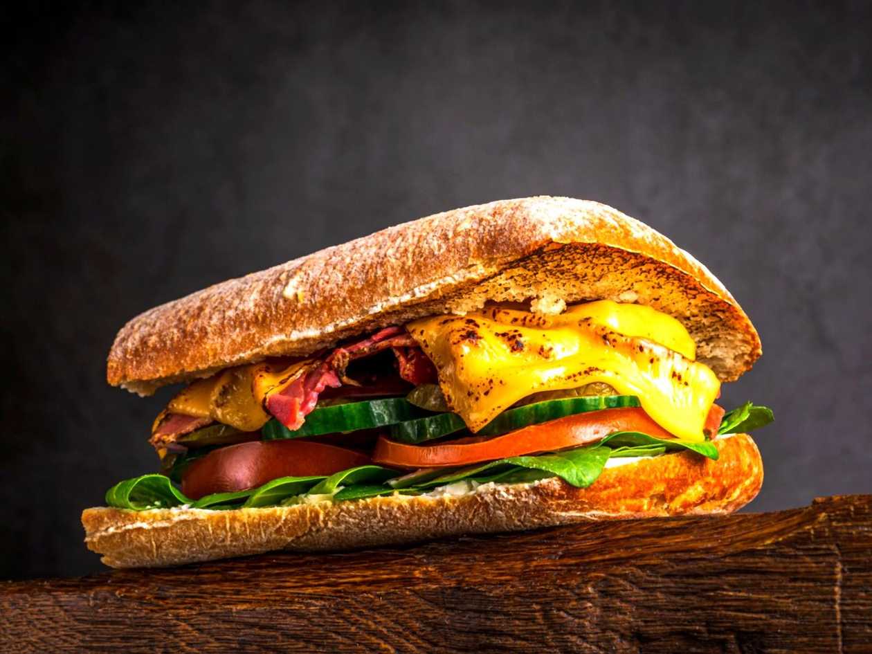 Panini with pastrami