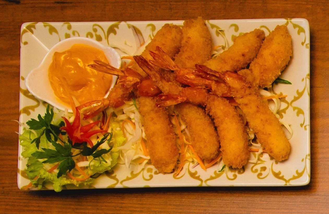 PANKO FRIED SHRIMP WITH SPICY MAYONNAIS-PANKO CRUSTED SHRIMPS WITH SPICY MAYONNAISE
