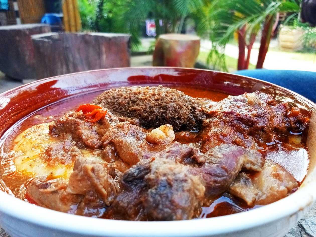 FUFU WITH GOAT PEPPER SOUP