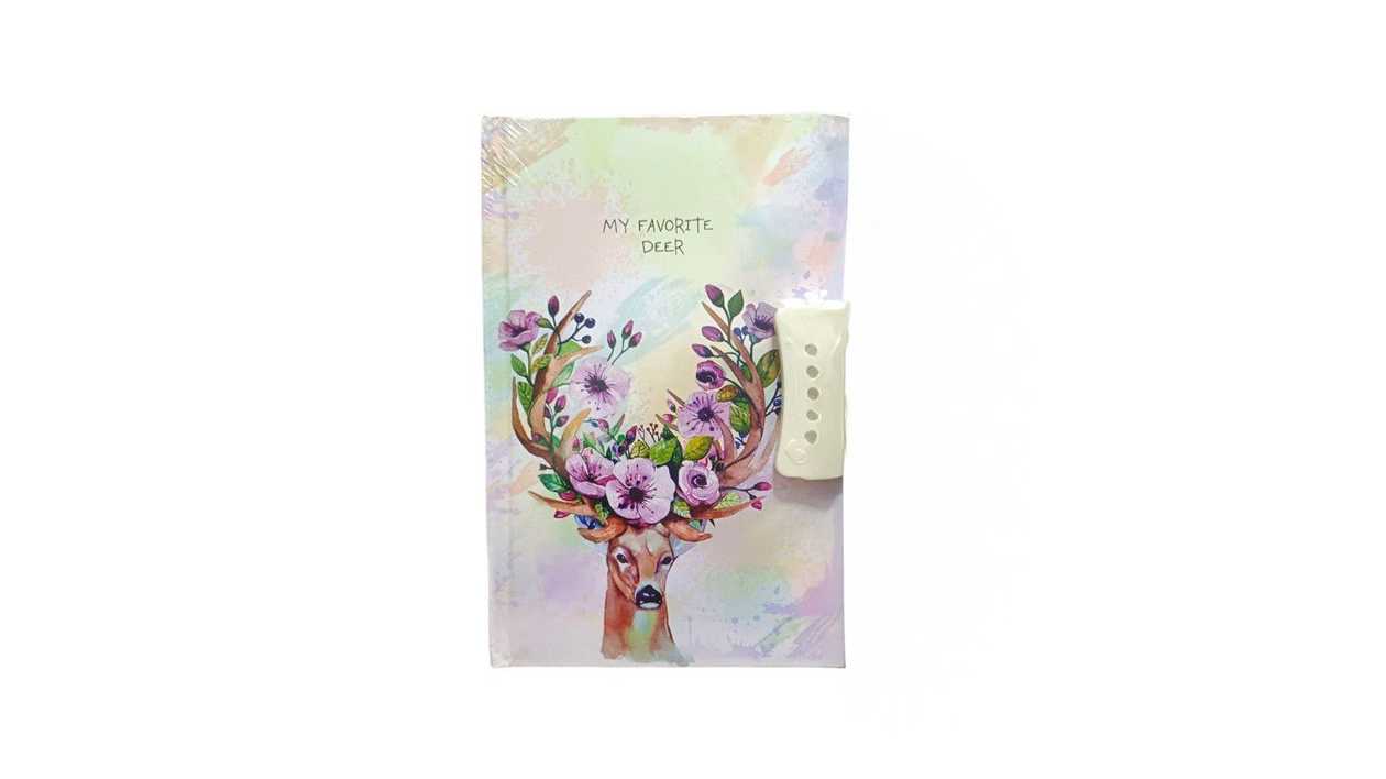Deer Patterned Notebook (White)