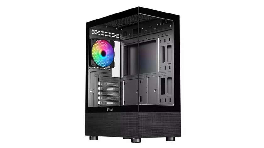 ITEK Case Showbui 33B Gaming Tower ATX ARGB Fan USB3 Temp Glass