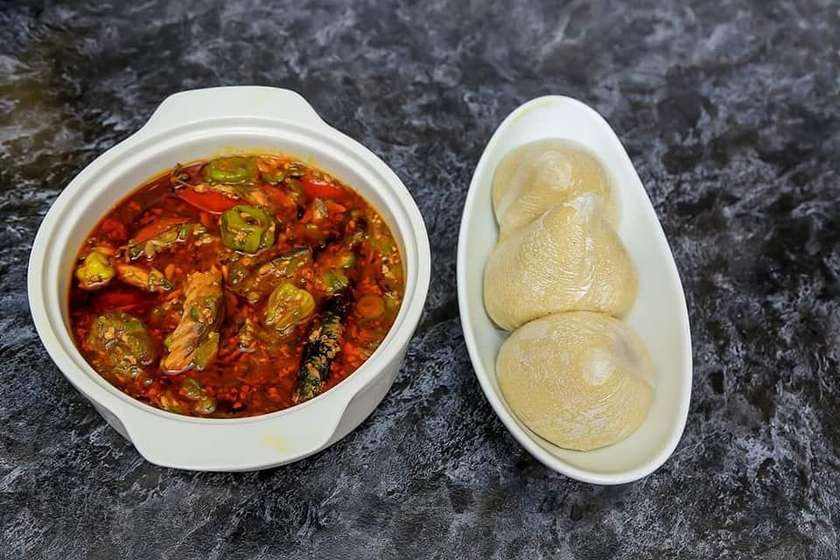 Banku with Okra Soup