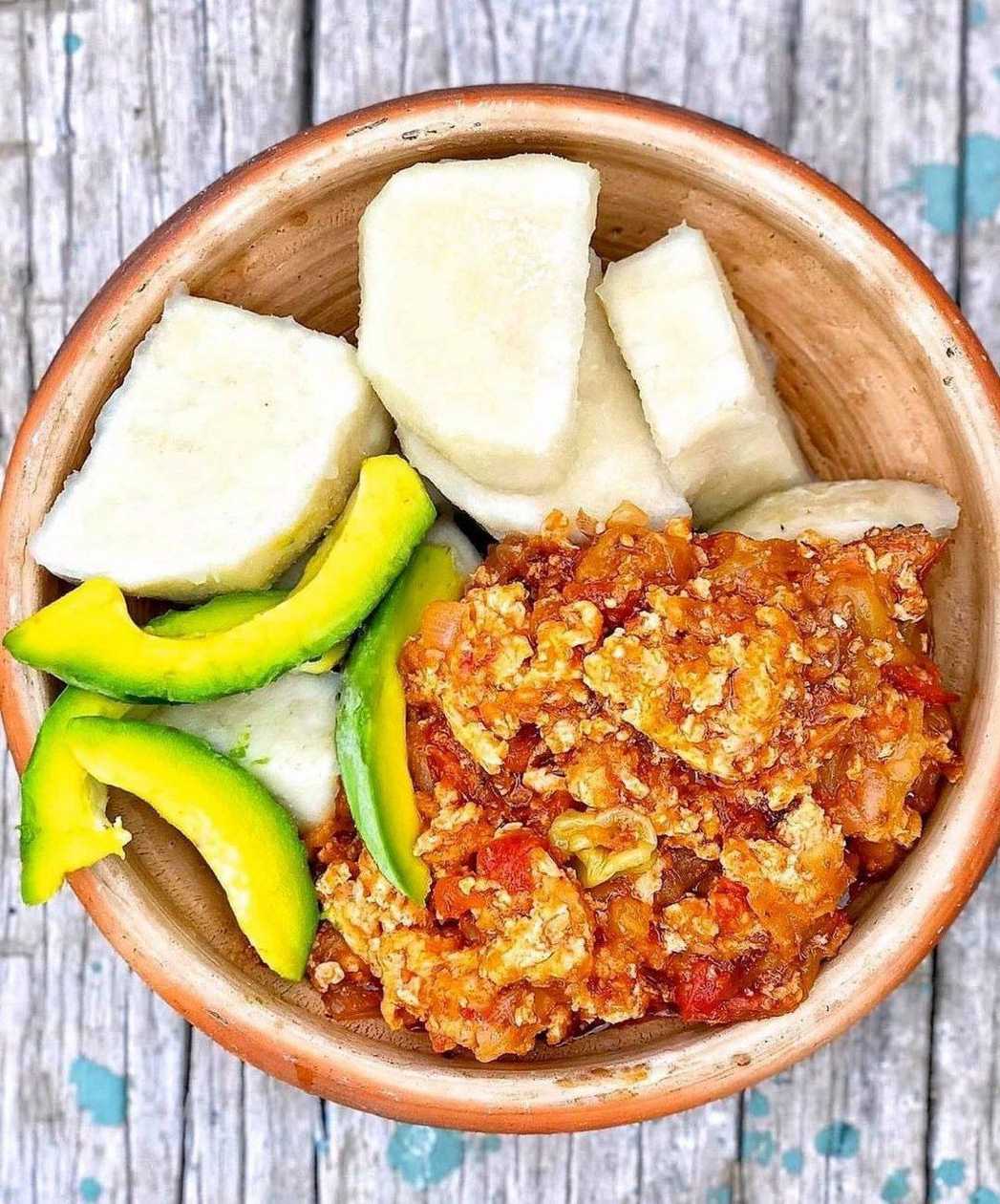 Ampesi and Egg Stew