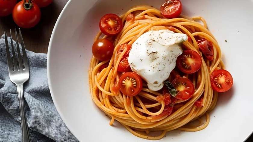 SPAGHETTI BURRATA POMODORINI
