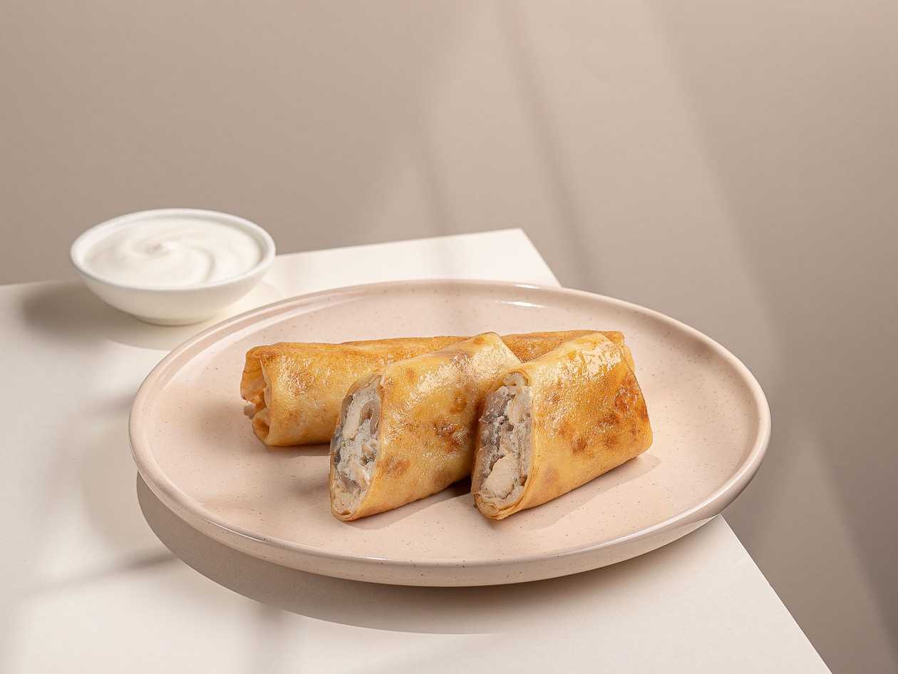 Млинці з курочкою та грибами