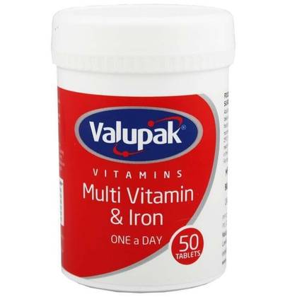 Valupak Multivitamin & Iron Tablet 50's