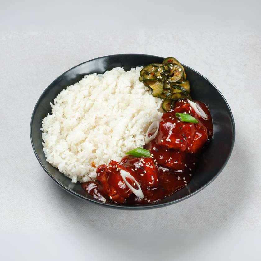 Korean Fried Chicken Bowl + Choice of lemonade