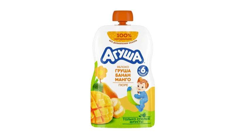 Aguşa Pure 90g Apple Pear Banana Mango