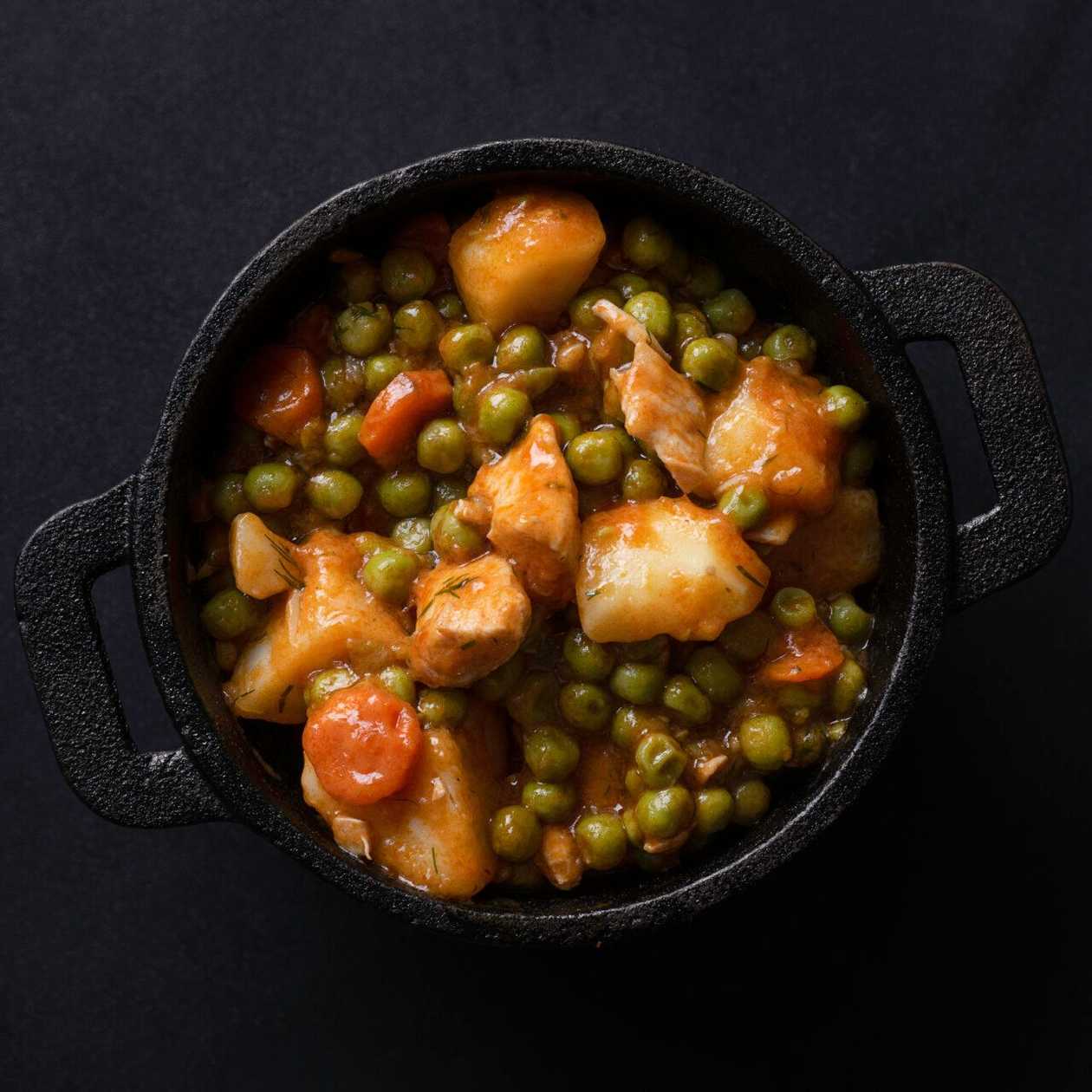 Peas with chicken