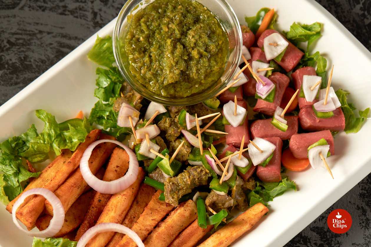 Yam Chips & Gizzard & Sausage