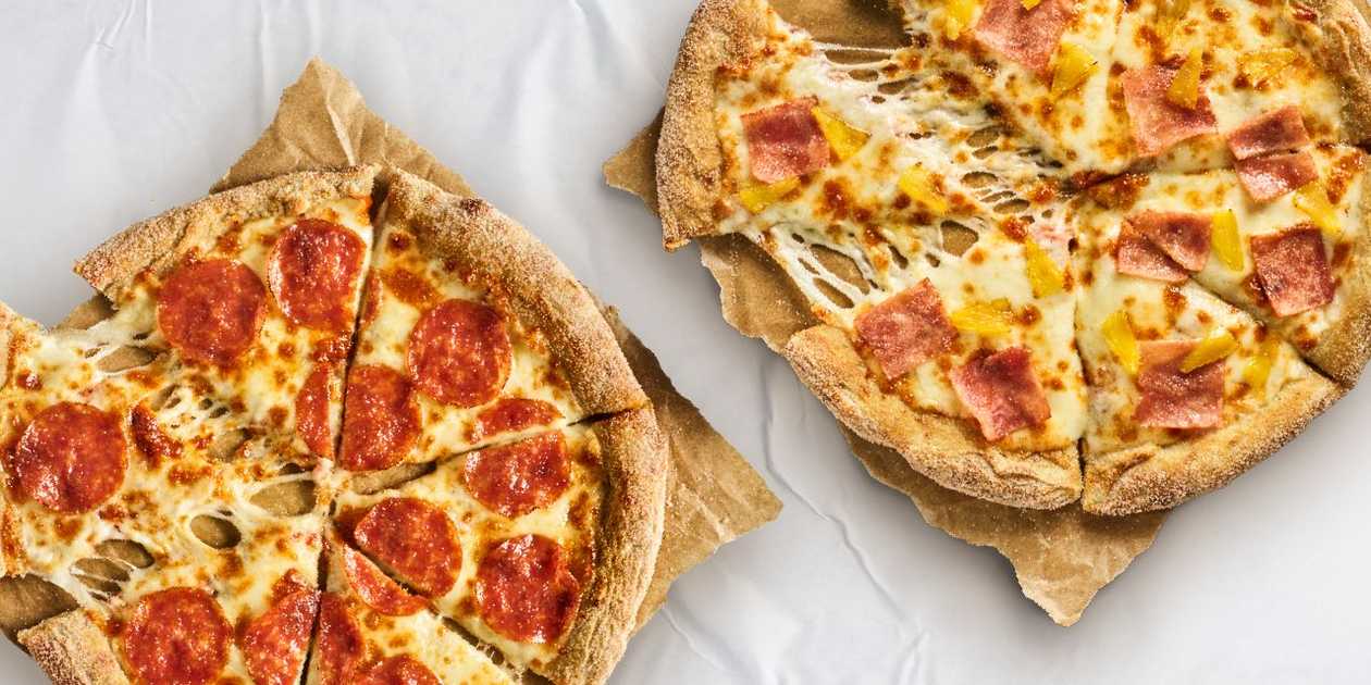2x střední pizza
