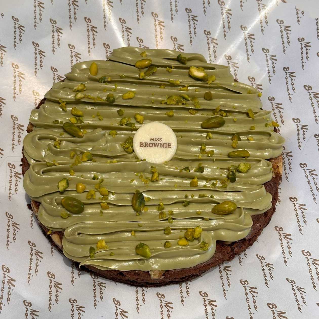 Pistachio Brownie Cake