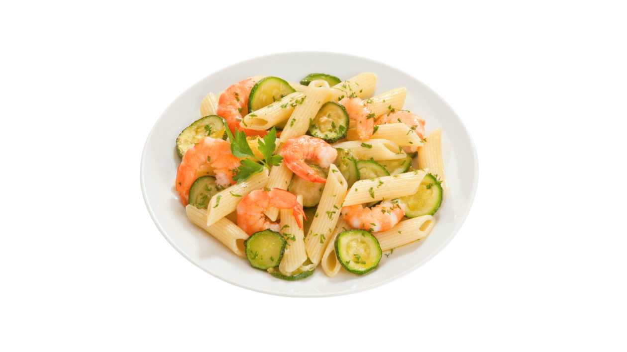 Gamberi E Zucchini Pasta