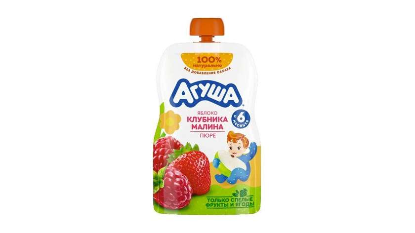 Aguşa Pure 90g Apple Strawberry Raspberry