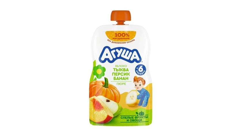 Aguşa Pure 90g Apple Pumpkin Peach Banana