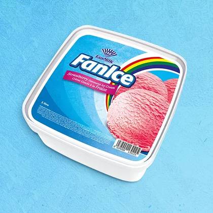 FanIce Strawberry Ice Cream 2 litres