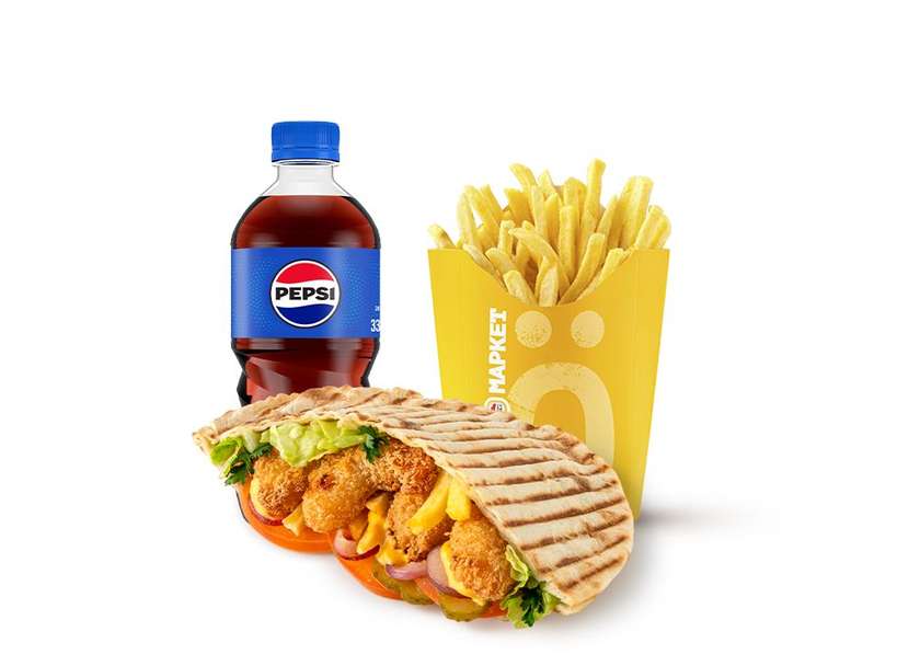 Pita with Shrimp Combo Meal