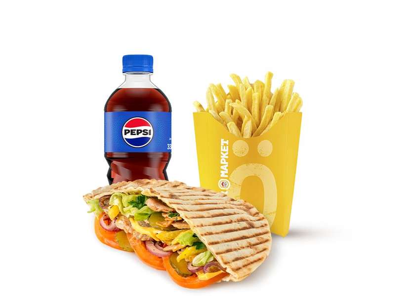 Pita with Chicken Combo Meal