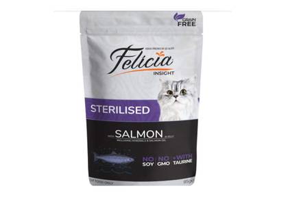 FELICIA Pouch wet food for sterilized cats, with Salmon