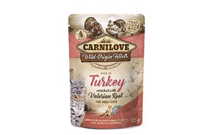 Carnilove Cat Pouch Rich in Turkey/turcan With Valerian 85g