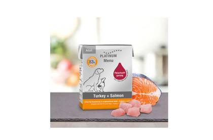 Platinum Menu, Adult Dog Wet Food, Salmon And Turkey, 185g