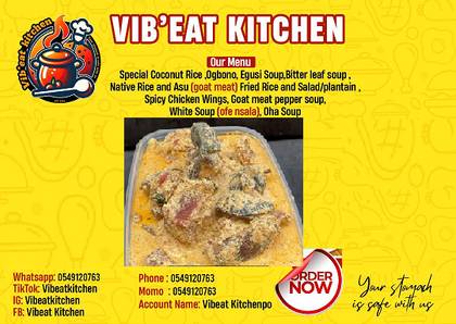 2liters White Egusi Soup with Eba/Garri/ Starch