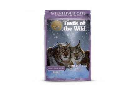 NEW Taste of the Wild GF pouch STERILISED CATS PATE CHICKEN 85g