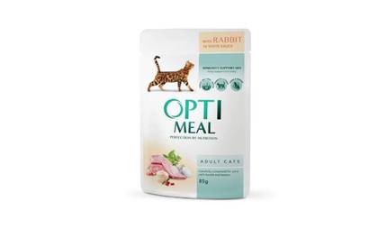 Optimeal Wet Cat Food Rabbit in White Sauce 85g