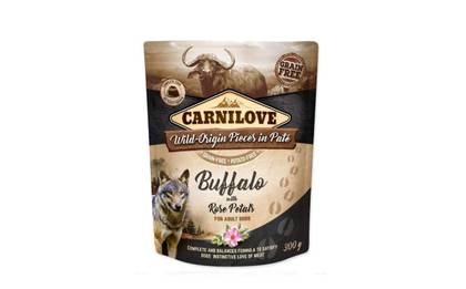 Carnilove Dog Buffalo With Rose Leaves, Paté 300g