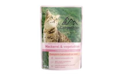 Premium Carphatian Mackerel&vegetables Pouch 100g