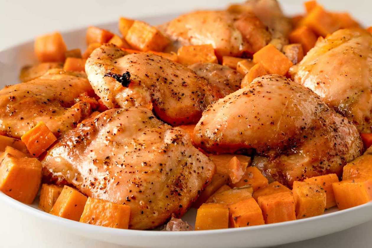 Sweet Potato Cubes & Chicken