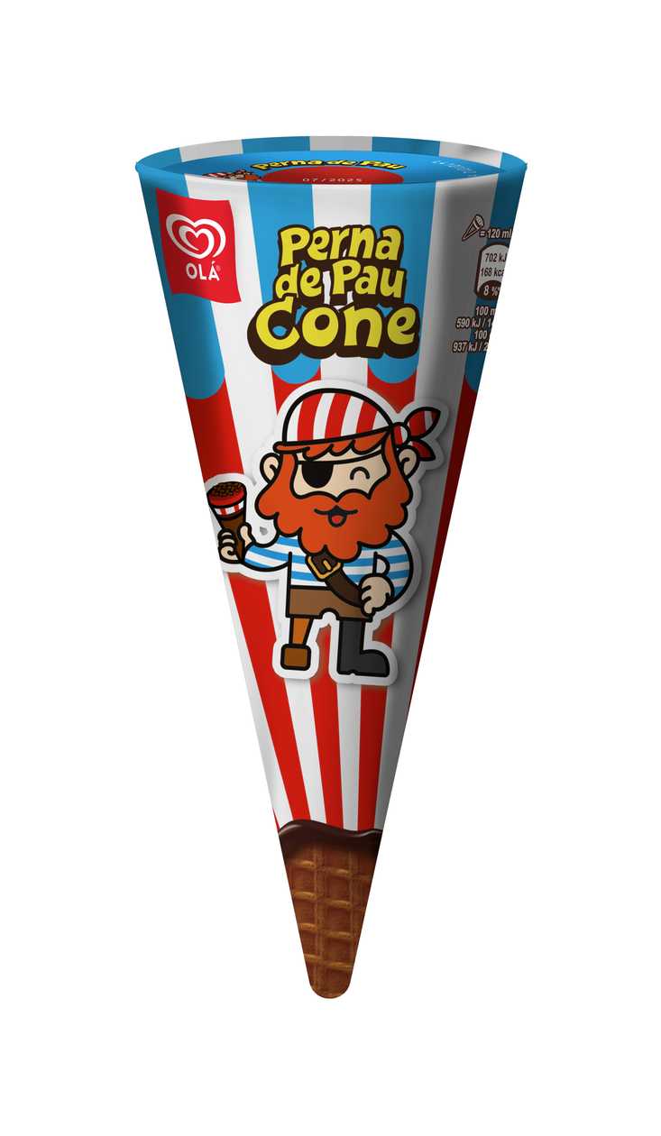Gelado Perna de Pau Cone 1 un