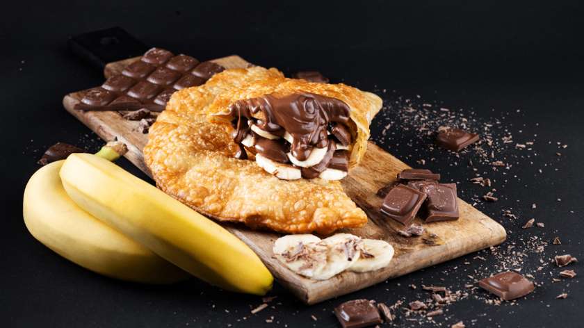 Banan z czekoladą