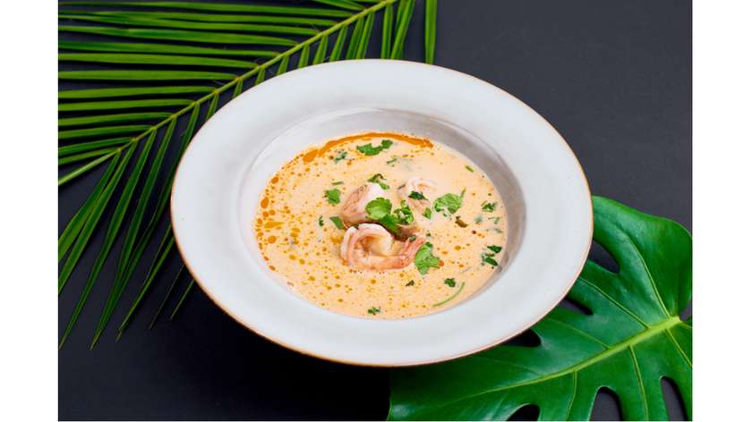 Zupa Tom Kha z Krewetkami