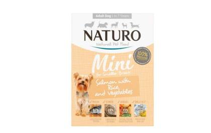 Small Sized Adult Dog Food Naturo Salmon Brown Rice & Vegetables 150g pouch