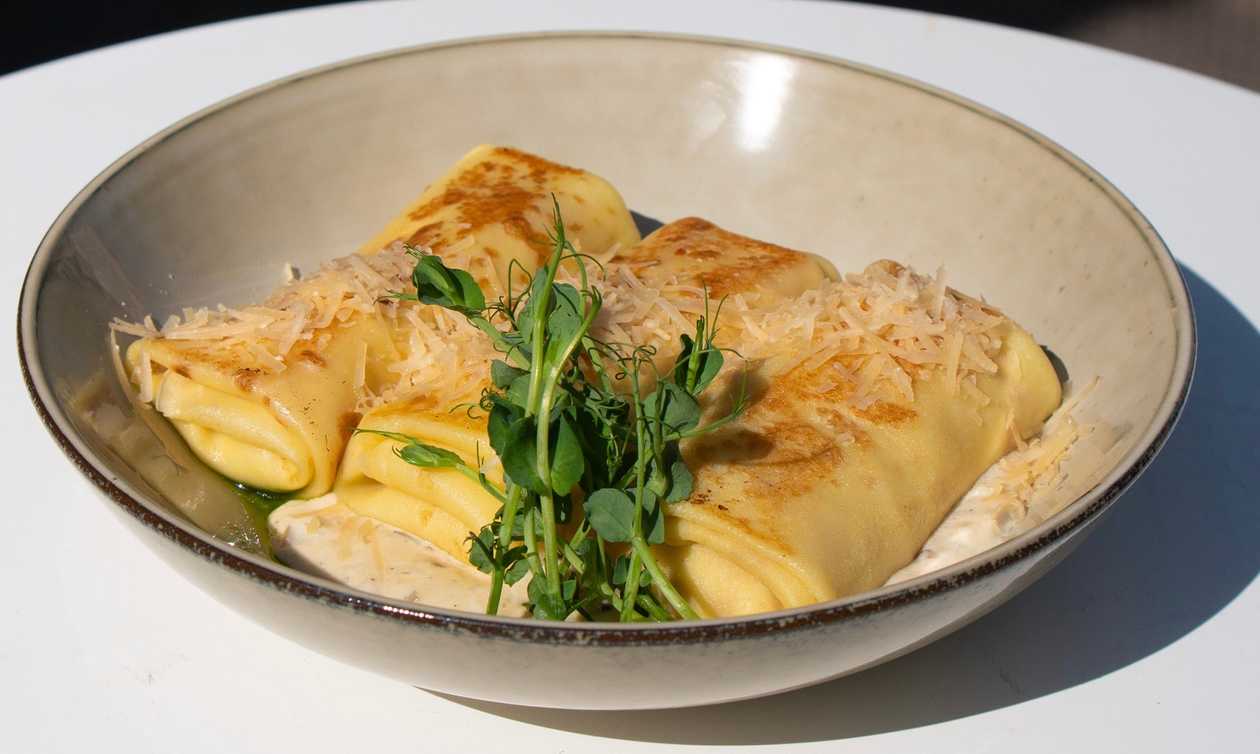 Crepes with Chicken and Mushrooms
