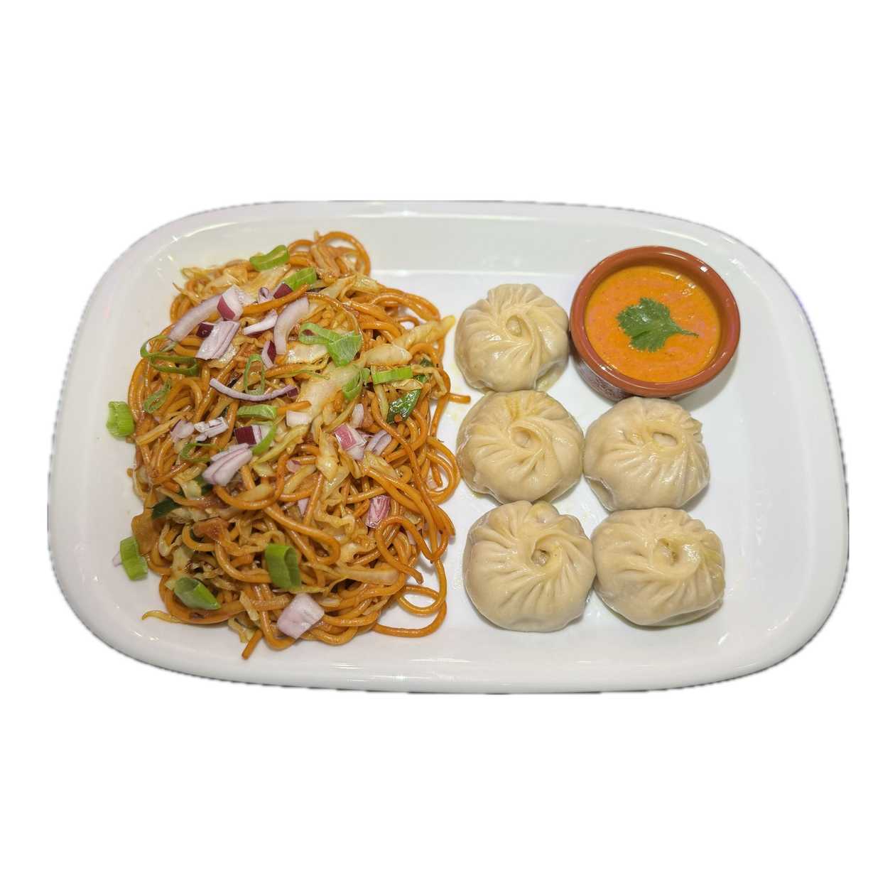 Chicken Steam MoMo Veg Chowmein Combo