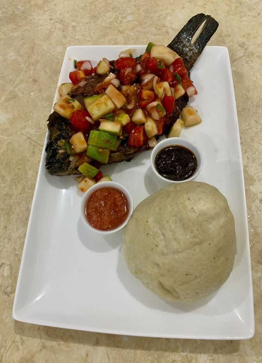 Grilled Tilapia and Banku