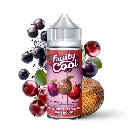 Fruity Cool Blackcurrant Snake Fruit Red Berry (Cassis Fruit Du Serpent Baie Rouge) 100ml