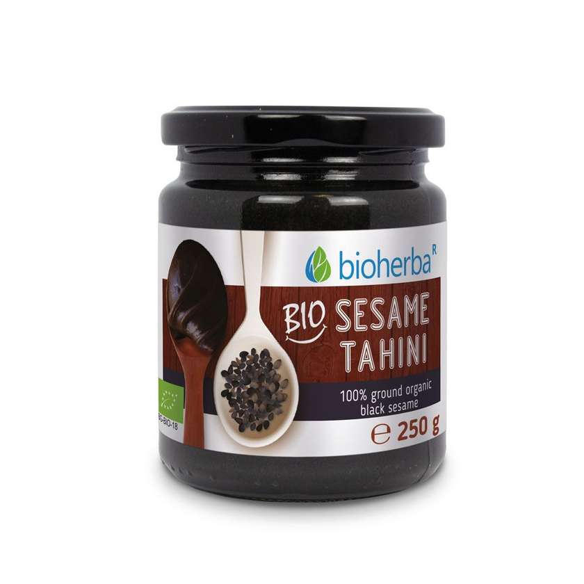 9993381 Bio Black Sesame Tahini, 250 g, Bioherba