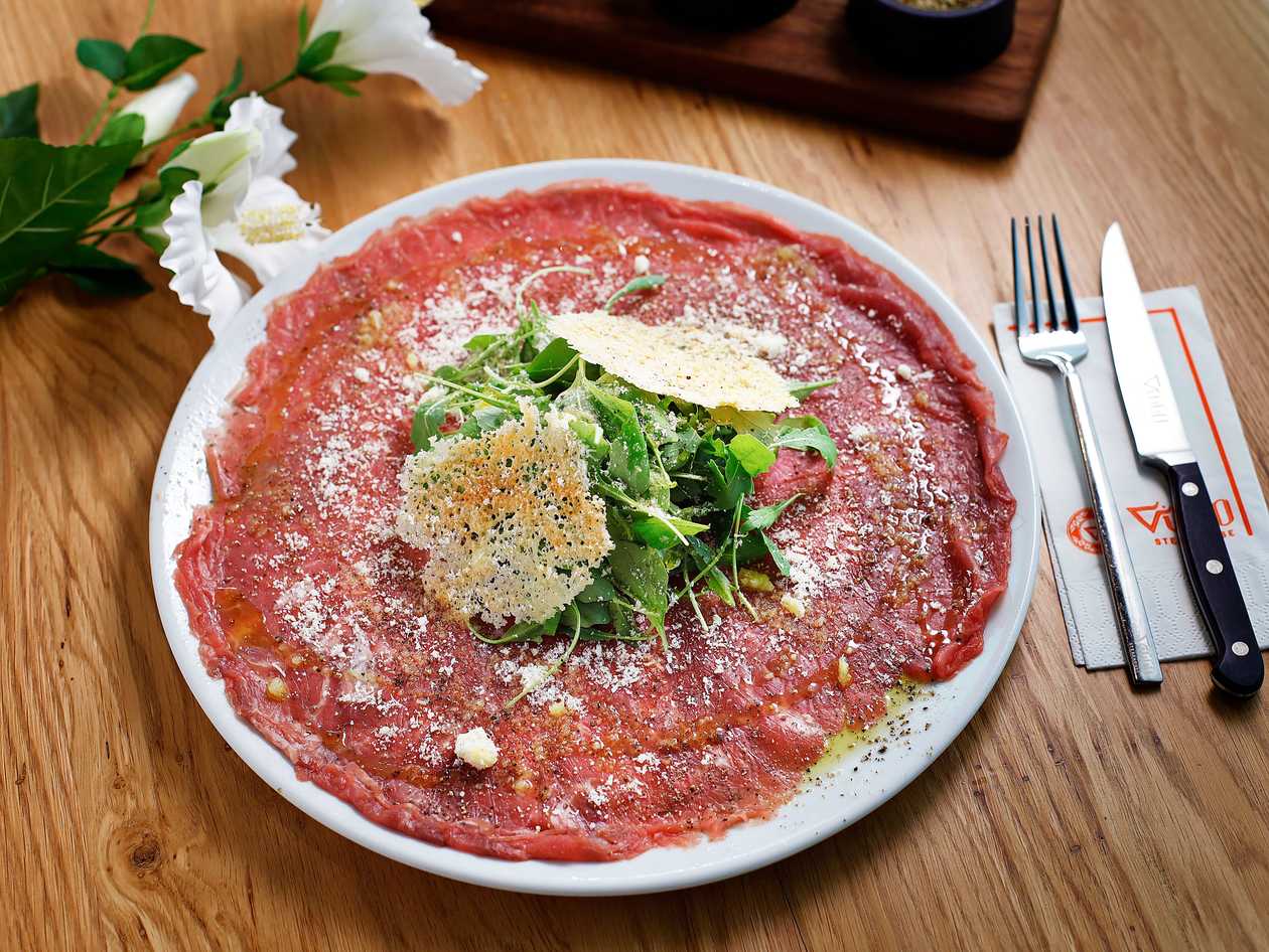 Beef Carpaccio with Parmigiano Reggiano Crisps