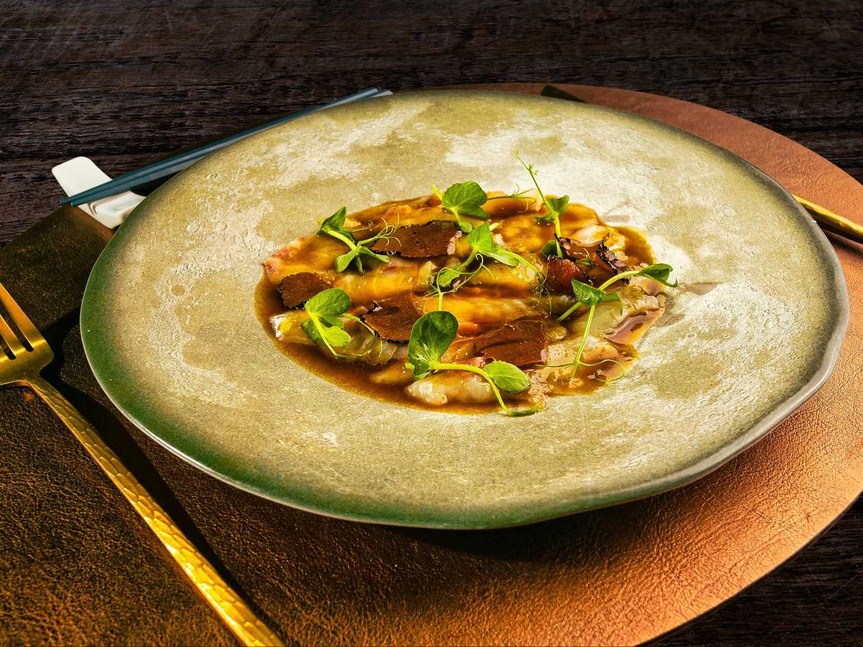 Carpaccio Seabass with Truffle Sauce