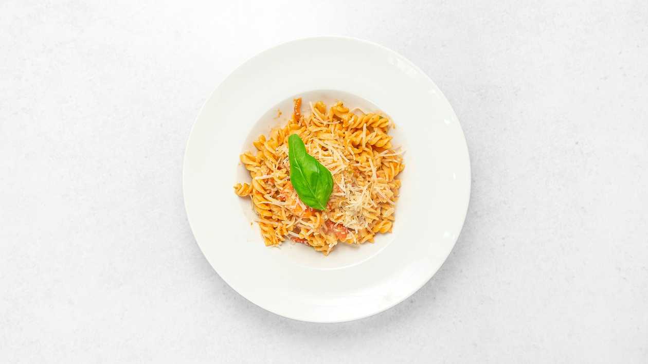 Scampi e salmone pasta