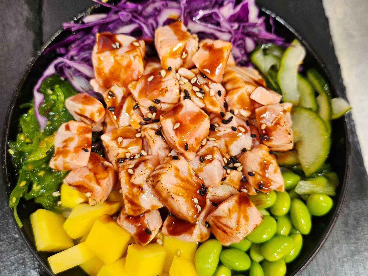 Poke salmon Braseado