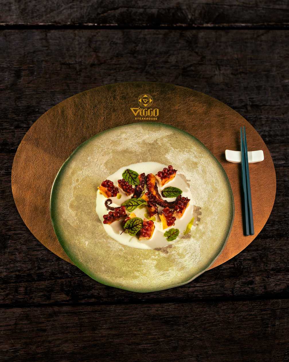 Grilled Octopus Coconut Milk sauce and Galangal