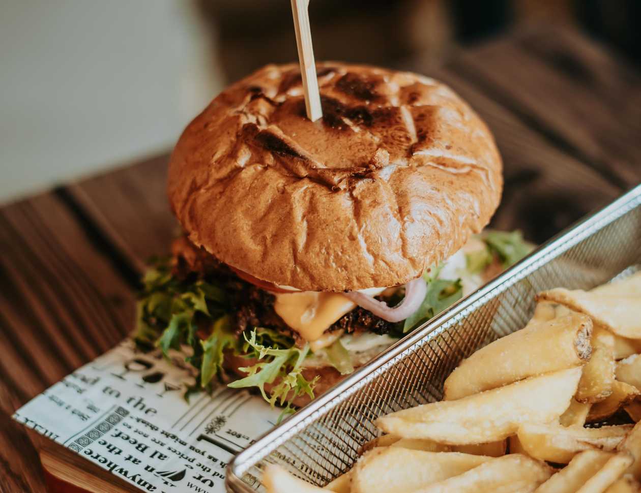 Beef Burger with Fries