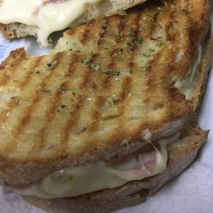 Chicken toast with fries