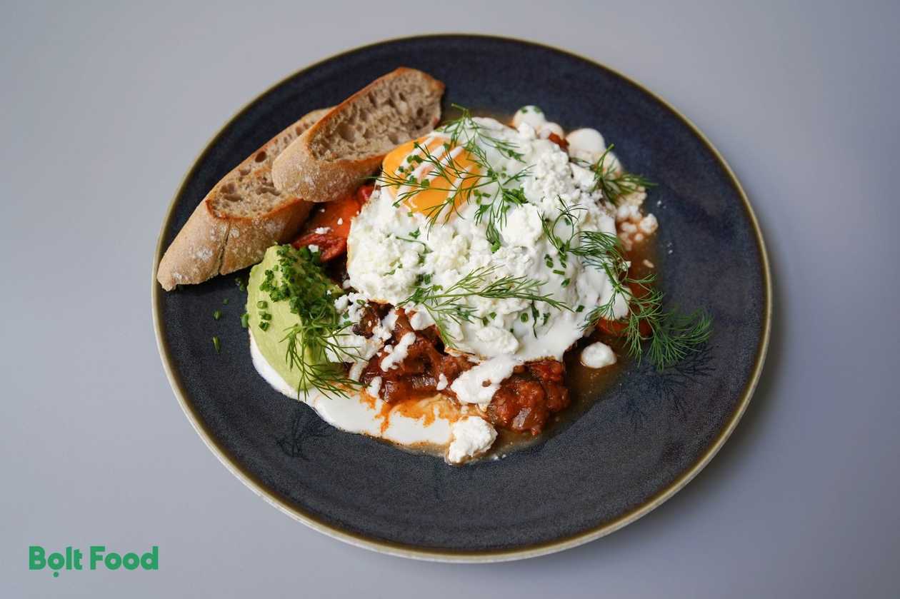 Shakshouka with Feta and Avocado