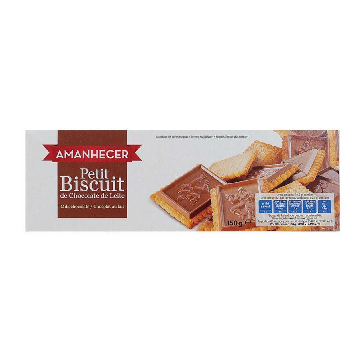 Bolachas Petit Biscuit Chocolate De Leite Amanhecer 150 gr