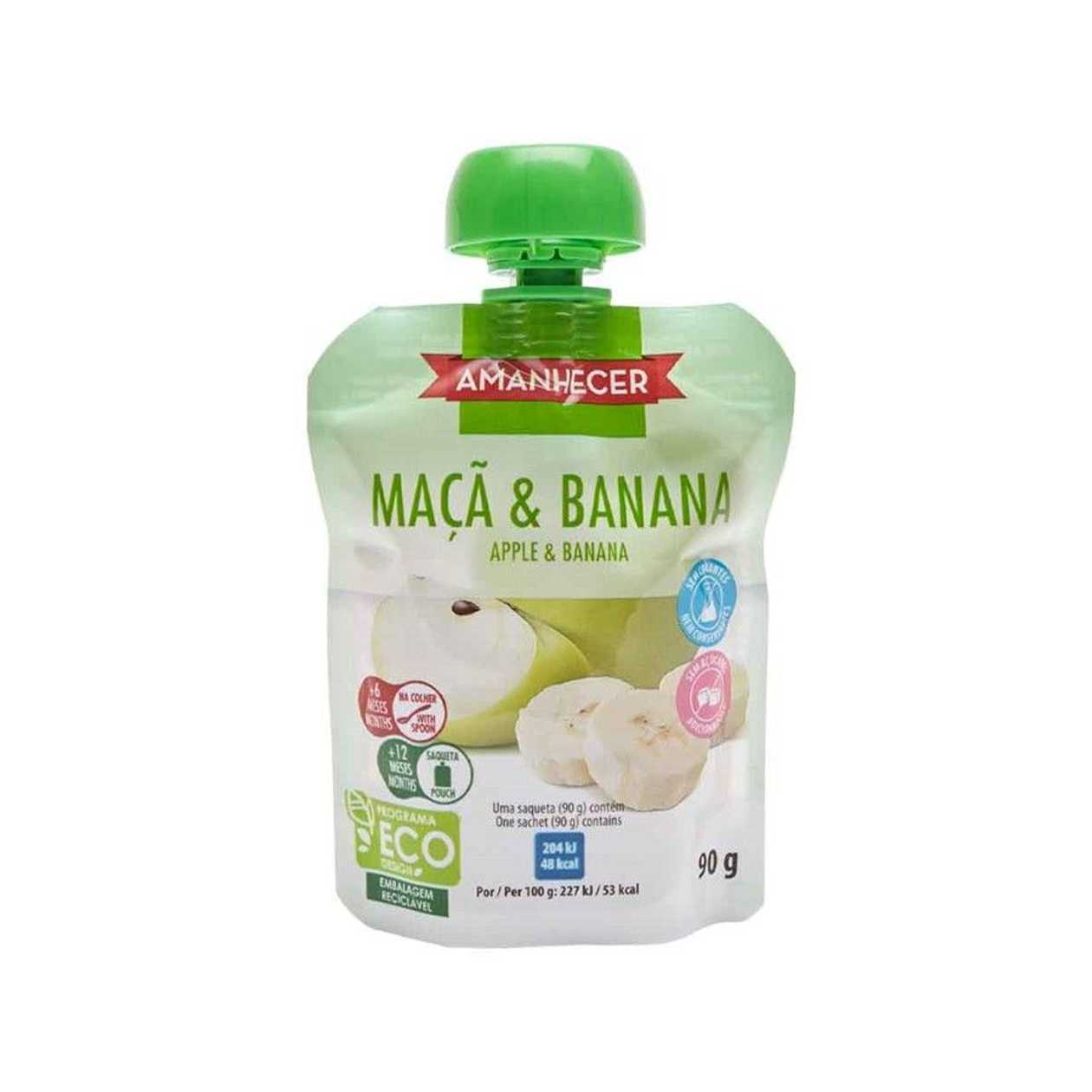 Bolsa De Fruta Banana Maçã Amanhecer 90 gr